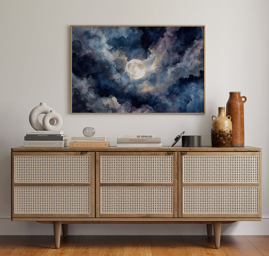 Moonlight Dances Through Storm Clouds
