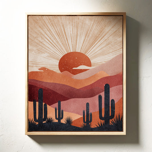 Desert Sunsets and Silent Sentinels