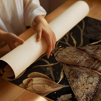 Midnight Moth Among Golden Blooms