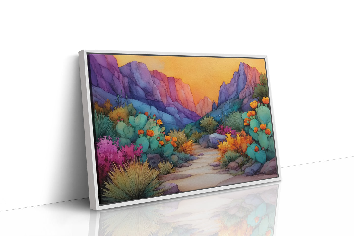 Cactus Blooms Paint Desert Rainbows