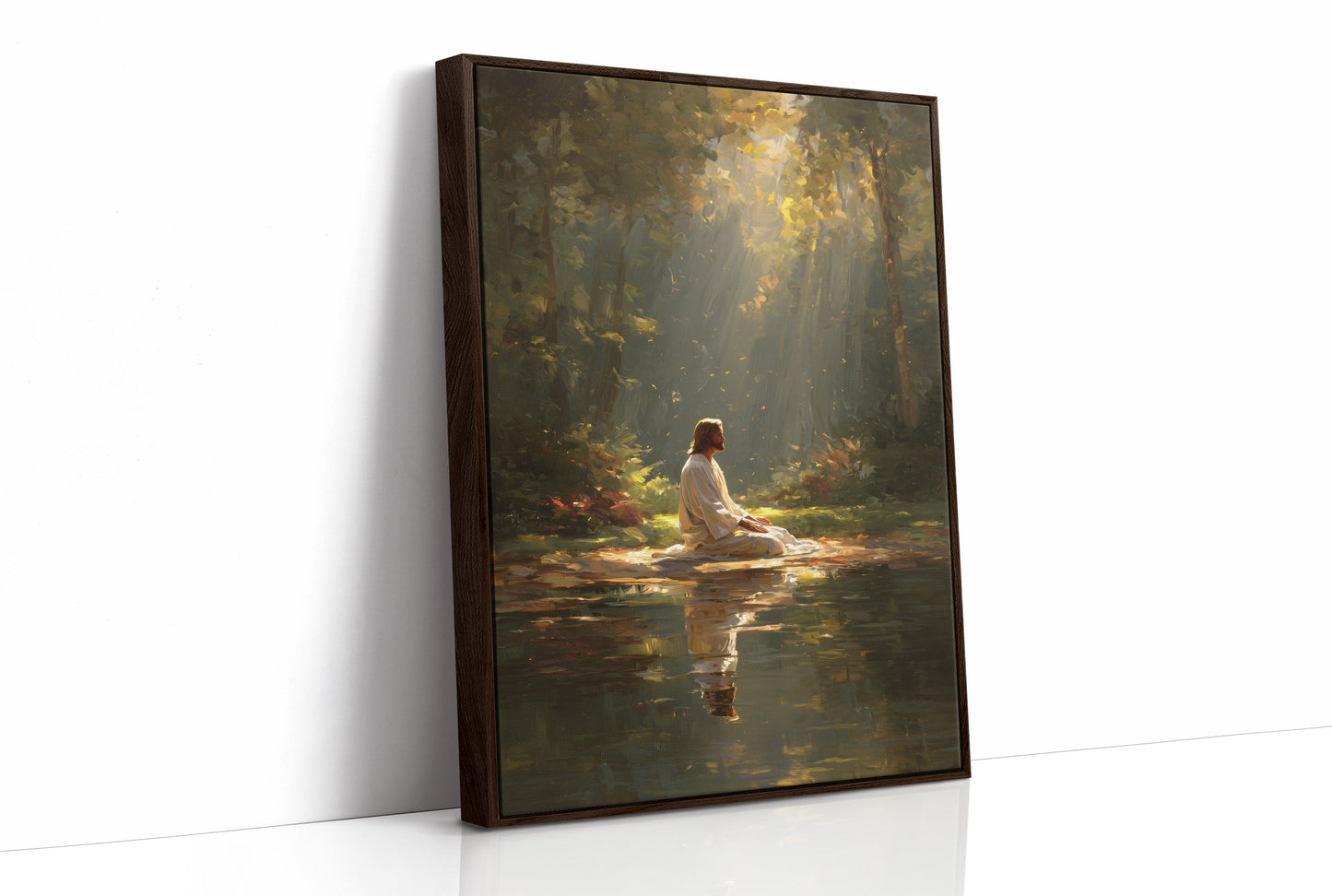 Divine Radiance Illuminates Forest Sanctuary