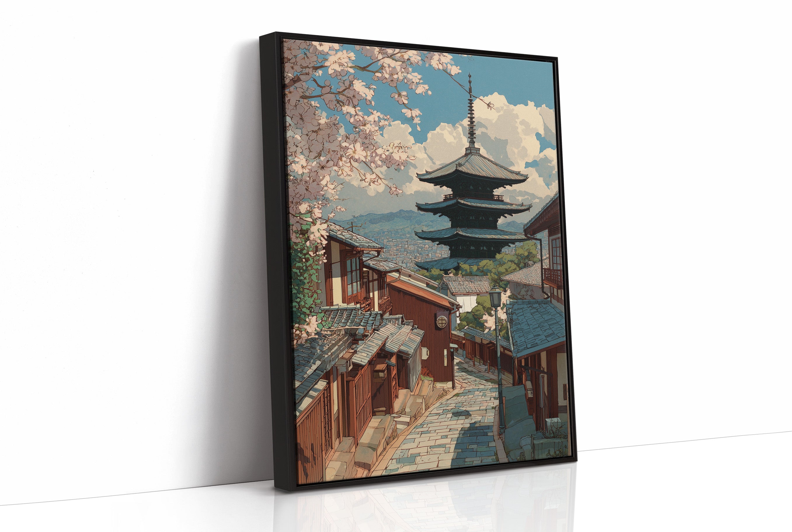 Cherry Blossoms Crown Ancient Streets