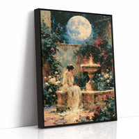 Fountain Under a Silver Moon