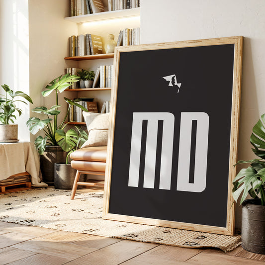 Bold Letters Map Maryland's Story