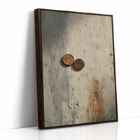Copper Remnants on Weathered Canvas