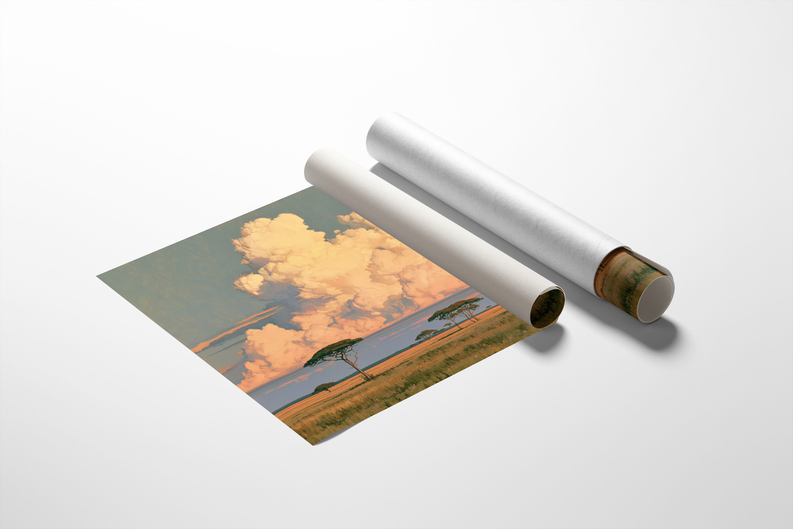 Savanna Under Cotton Clouds