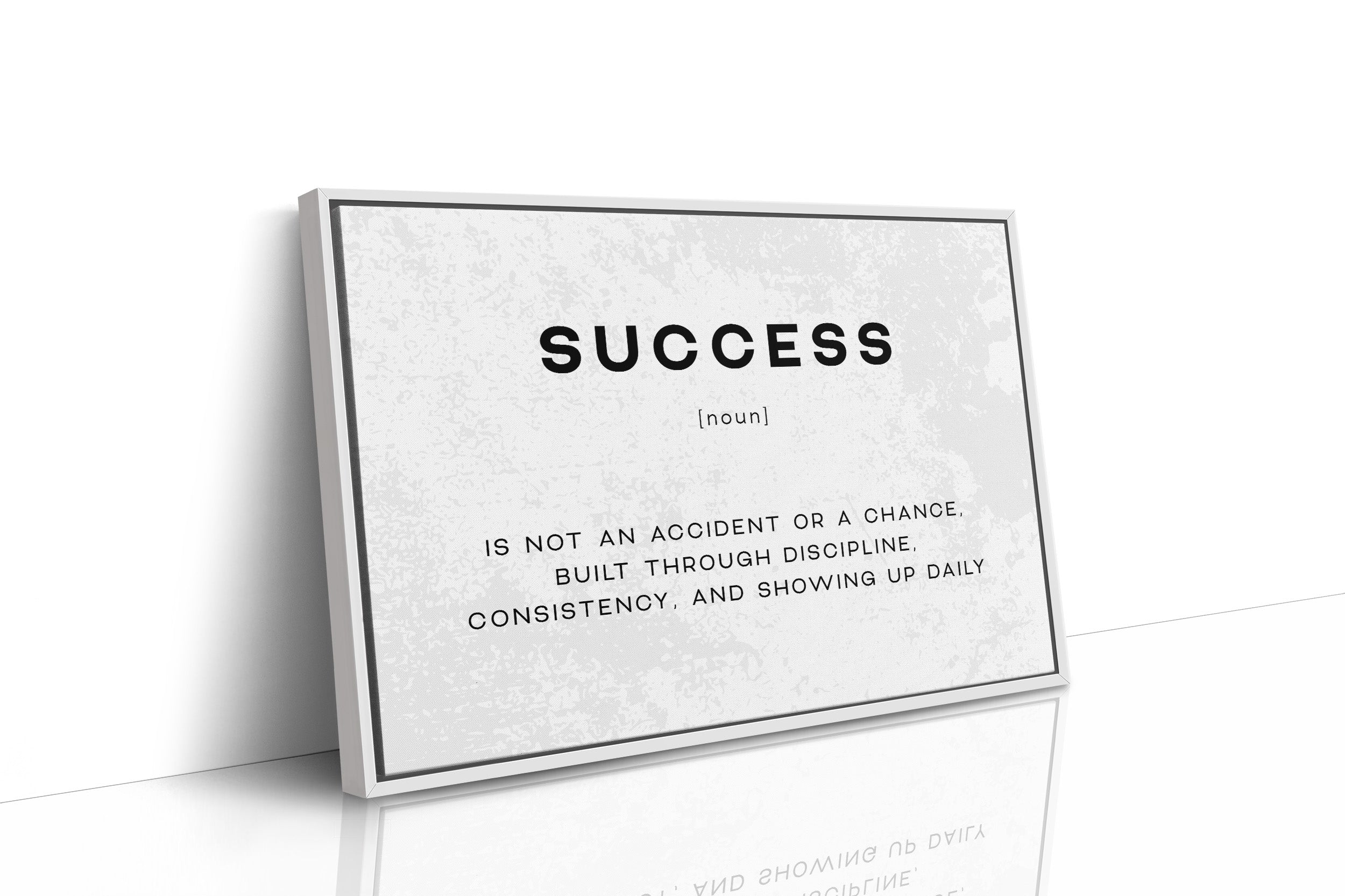 Success Definition Canvas Art | Bold Motivational Typography Print for Home Office, Gym or Entrepreneur Décor