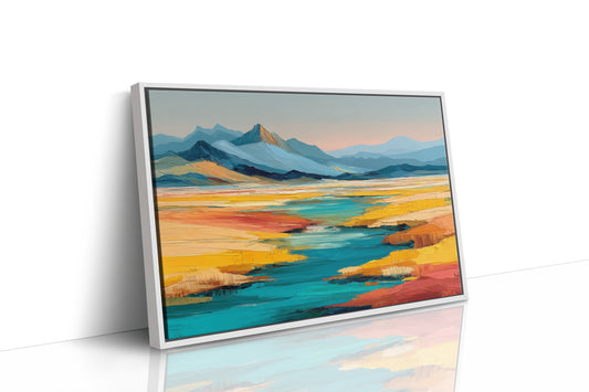 Turquoise Rivers Meet Golden Prairie