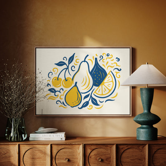 Mediterranean Kitchen Dances In Blue