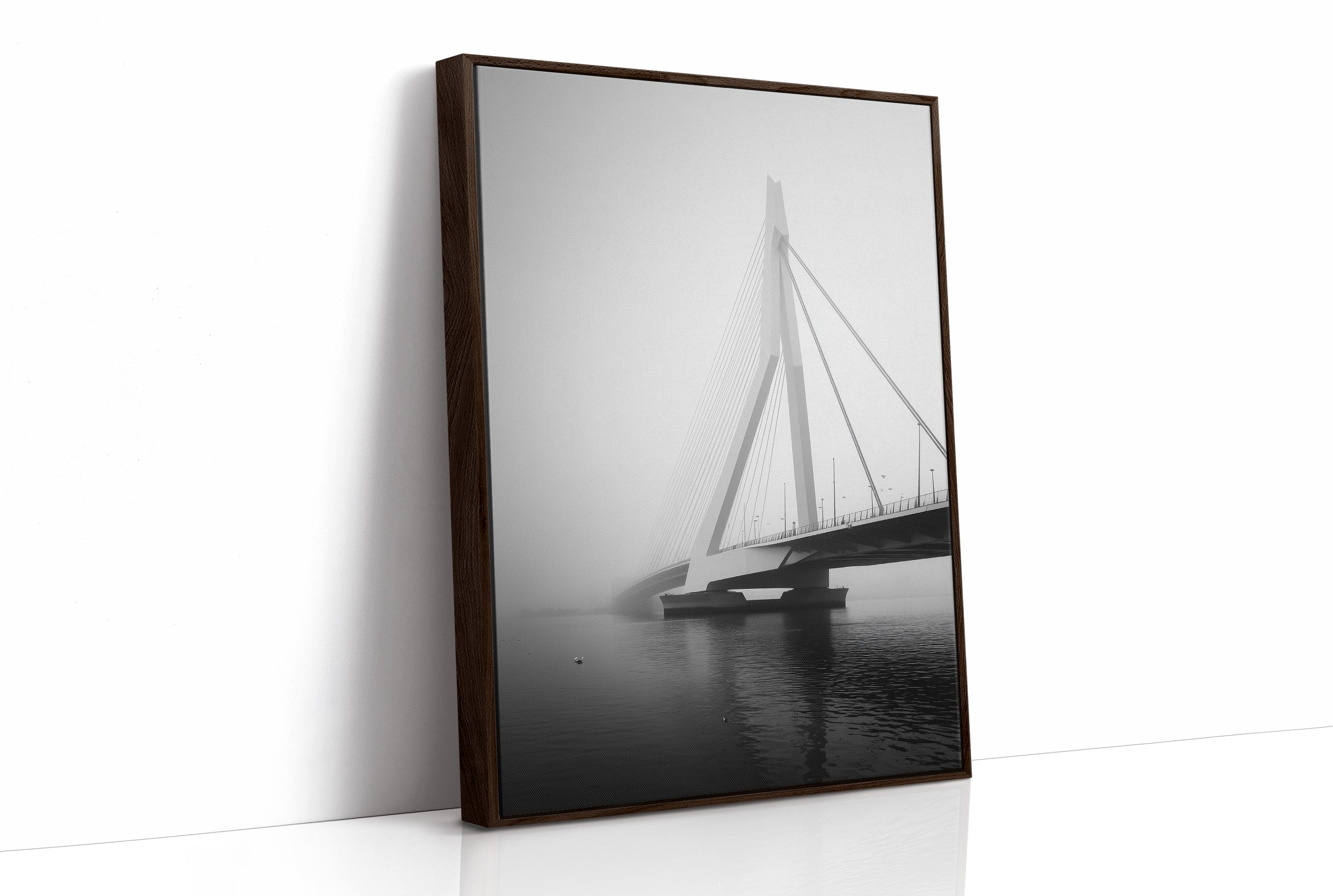 Steel Threads Hold Morning Fog