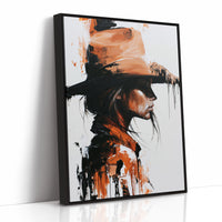 Silhouette in a Wide Brim Hat