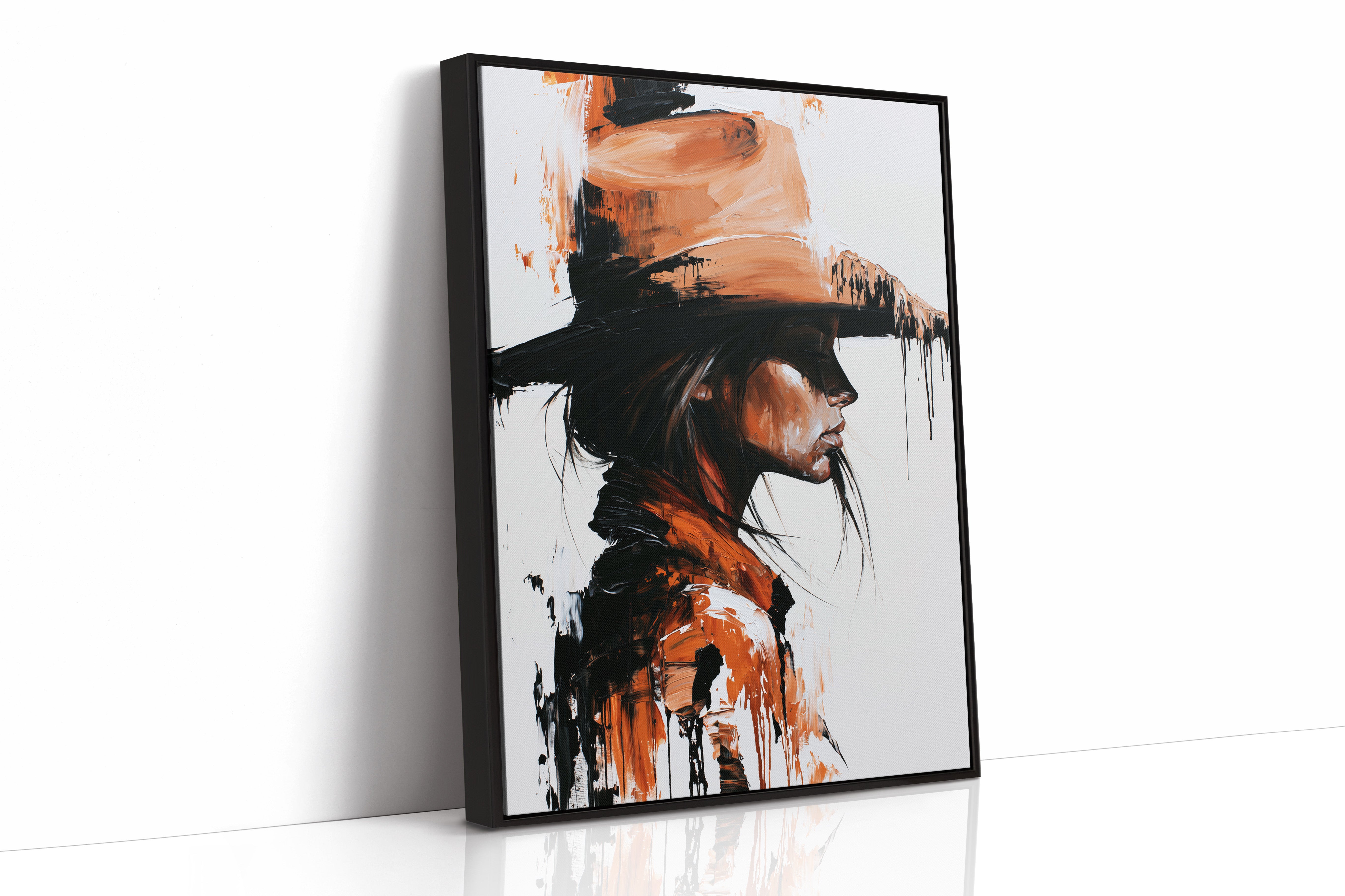 Silhouette in a Wide Brim Hat