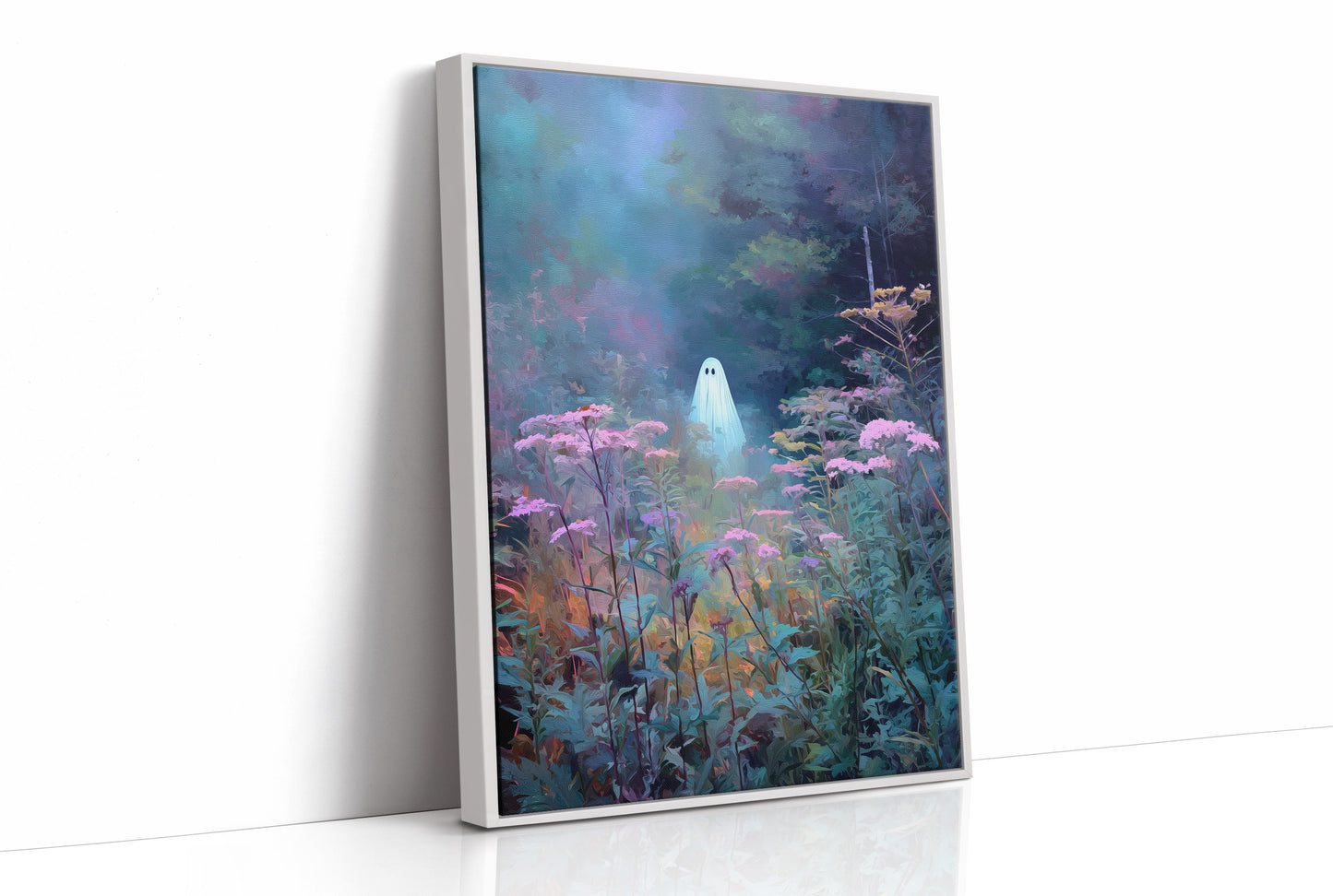 Midnight Bloom Meets Spectral Visitor