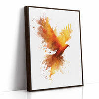 Phoenix Rising From Amber Flames