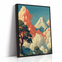 Fuji Above the Coral Clouds