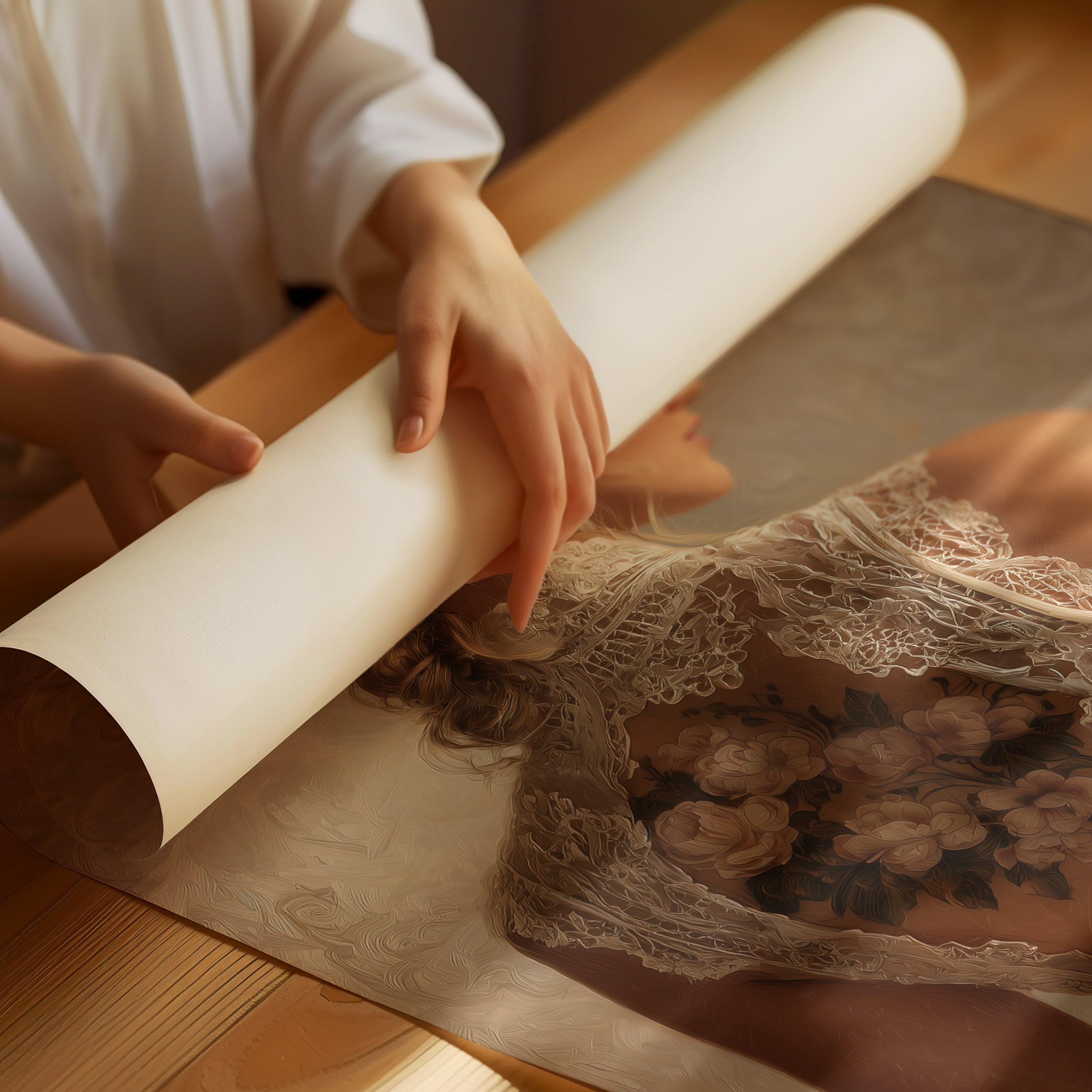 Lace And Roses Await Dusk