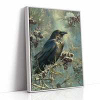 Frost Sentinel Among Pine Boughs