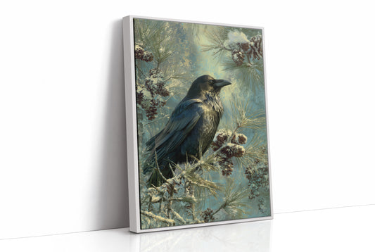 Frost Sentinel Among Pine Boughs