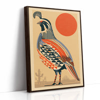 Desert Quail, Fanned and Facing West