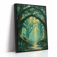 Golden Rays Through the Grove