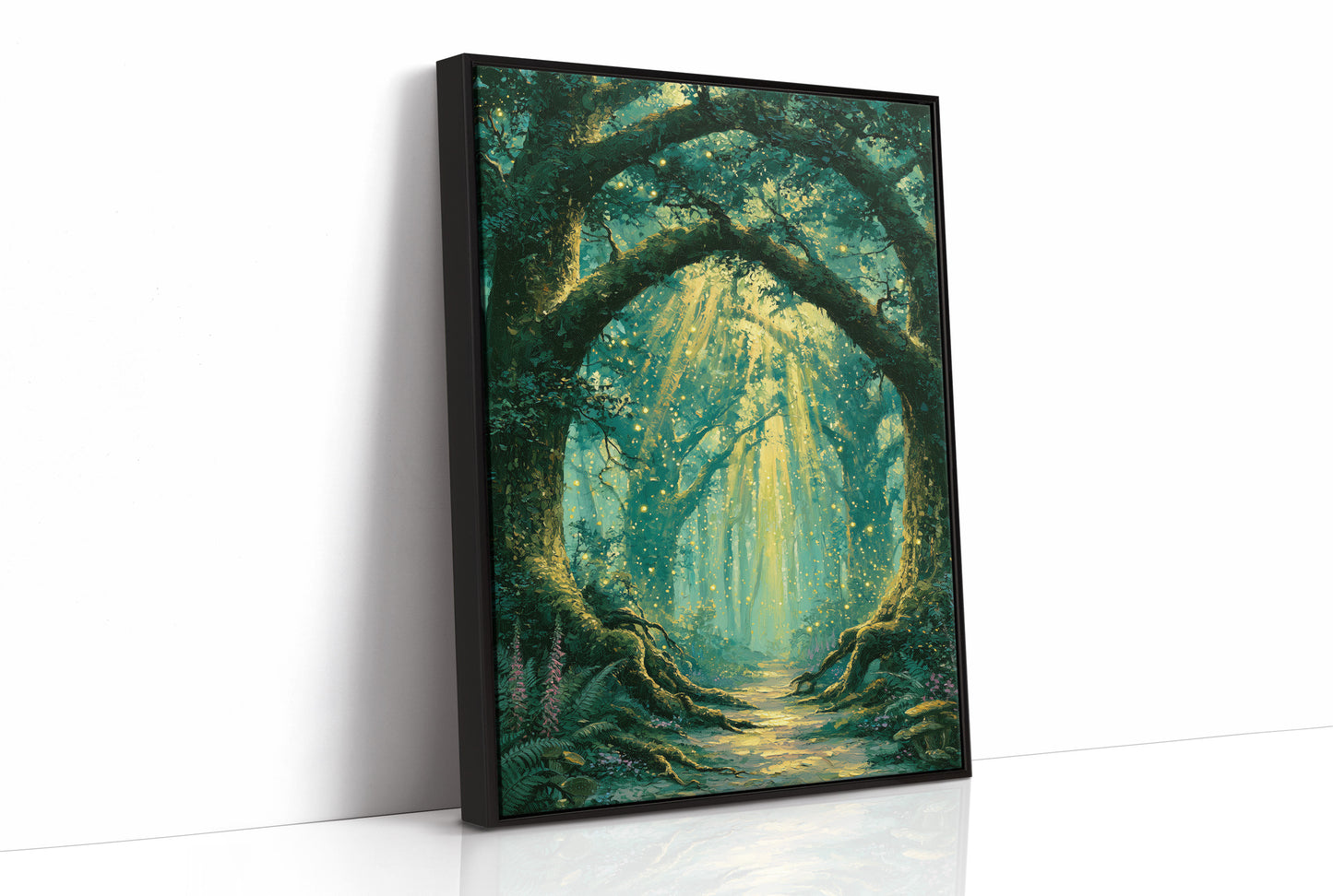 Golden Rays Through the Grove