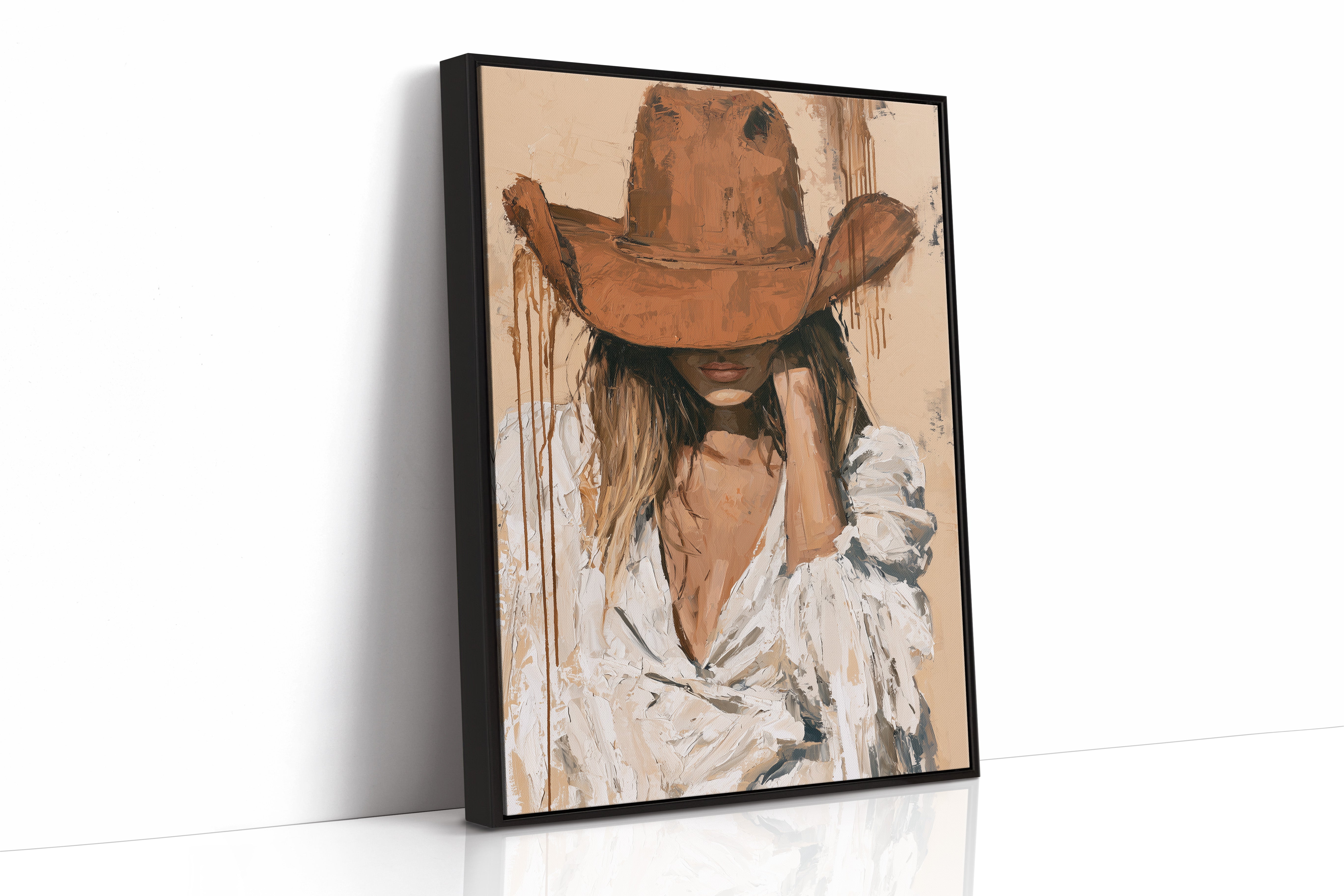 Chin in Hand, Rust Hat