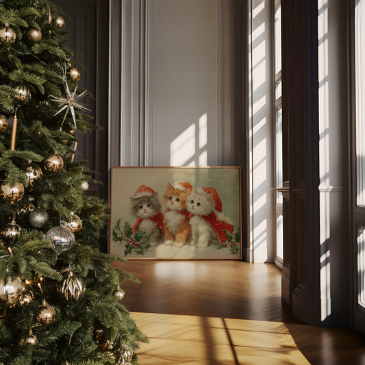 Three Kittens Share Christmas Magic