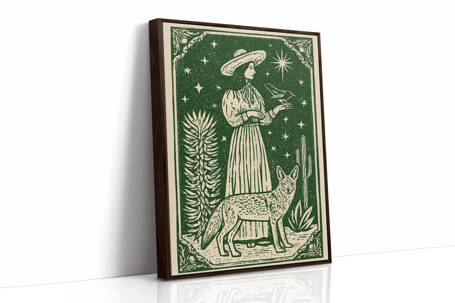 Cowgirl Under Desert Stars