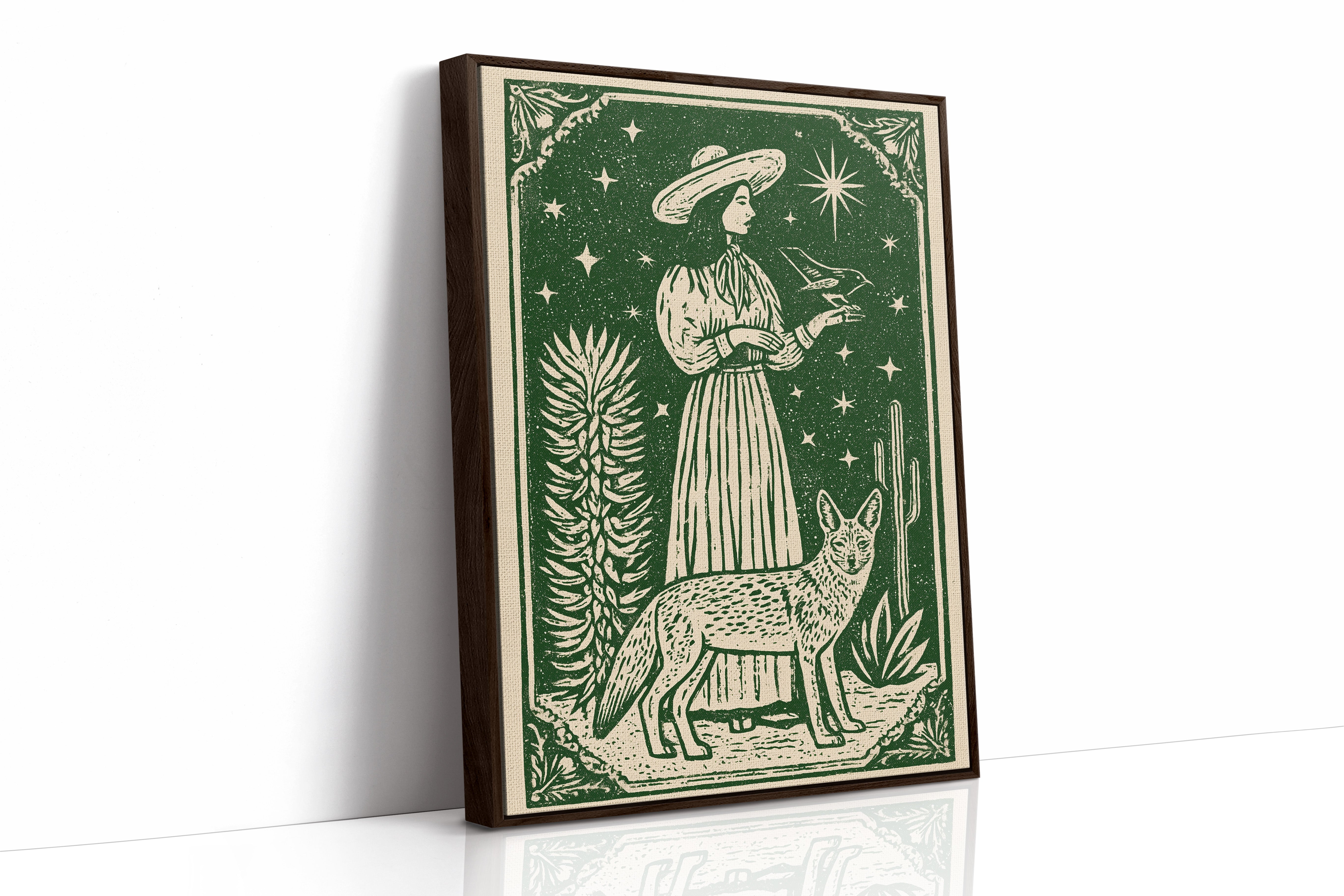 Cowgirl Under Desert Stars