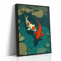 Koi Circling the Lily Pads