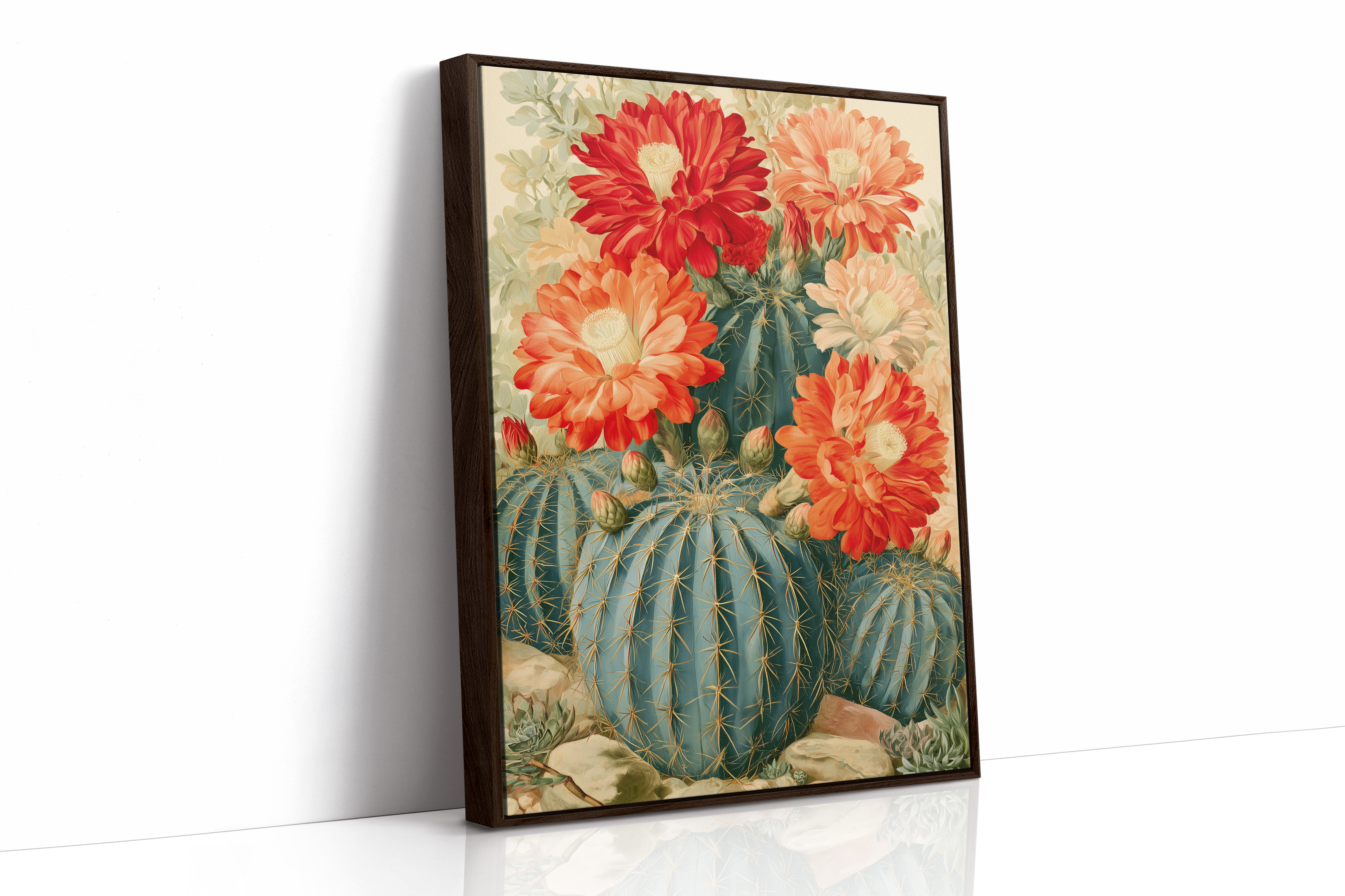 Desert Bloom: Crimson Succulents