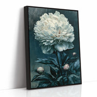 Ivory Peony in Shadow
