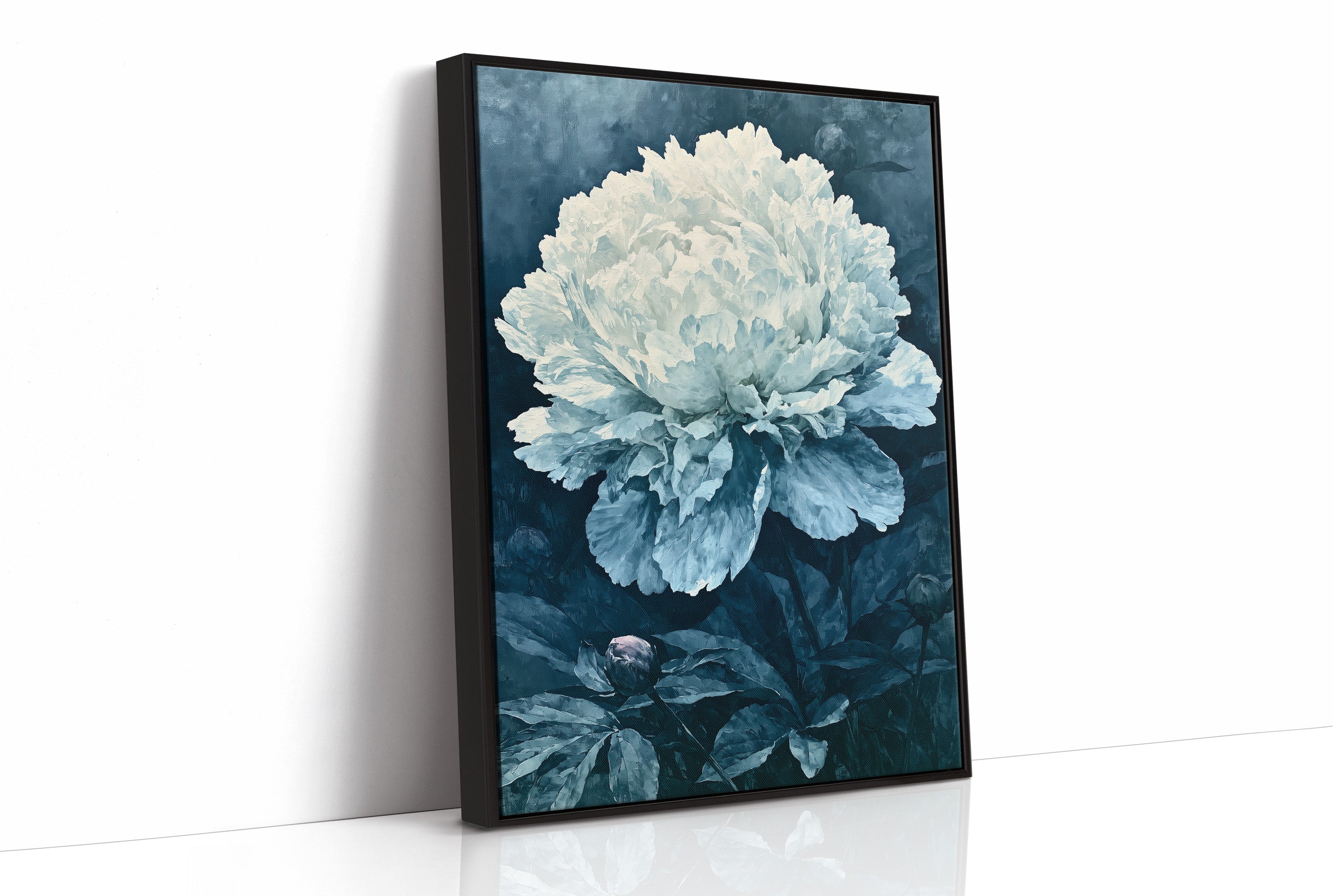 Frosted Peony in Blue