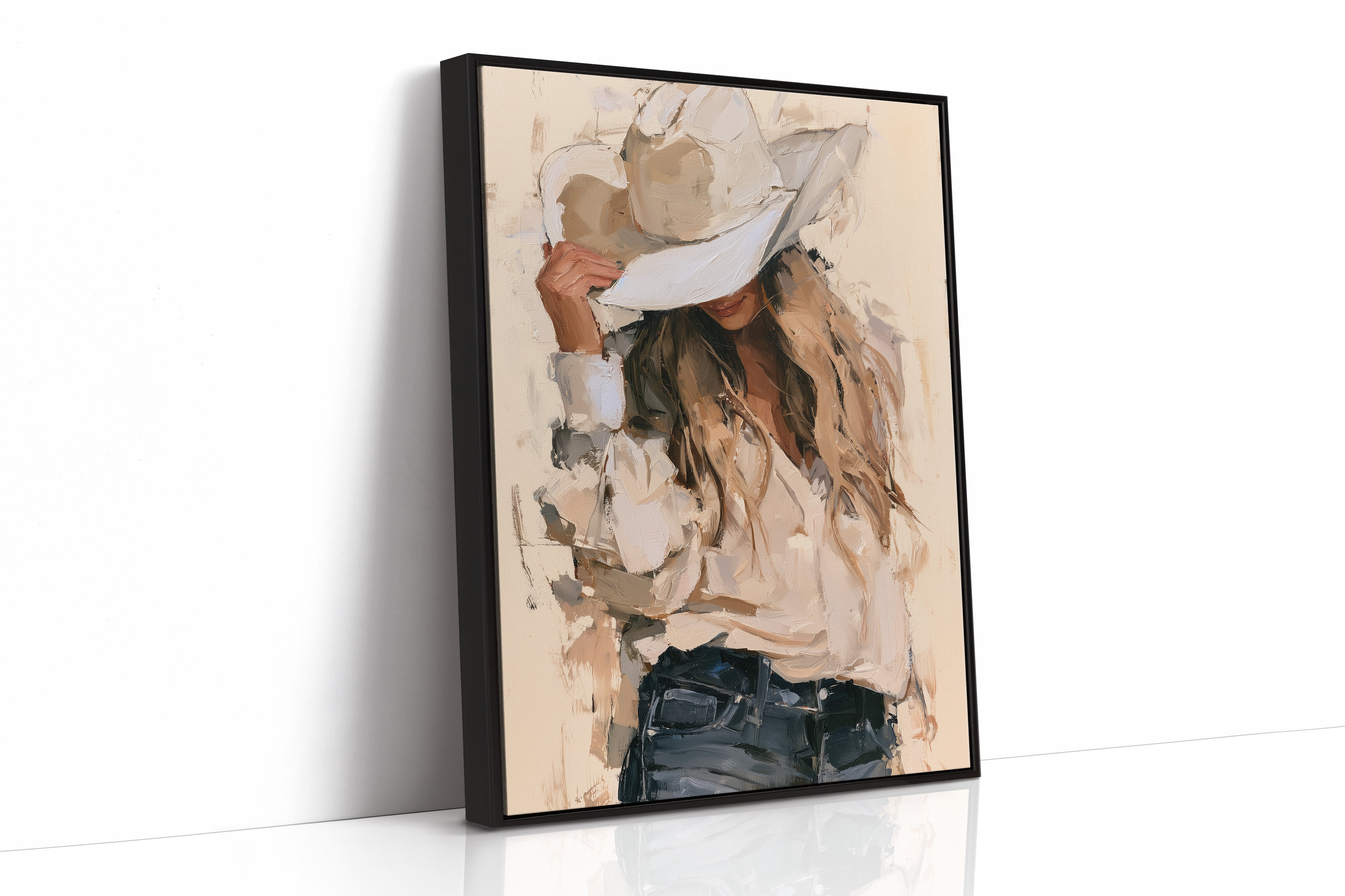 Neutral Palette, Hand on Brim