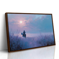 Twilight Rider Crosses Misty Waters