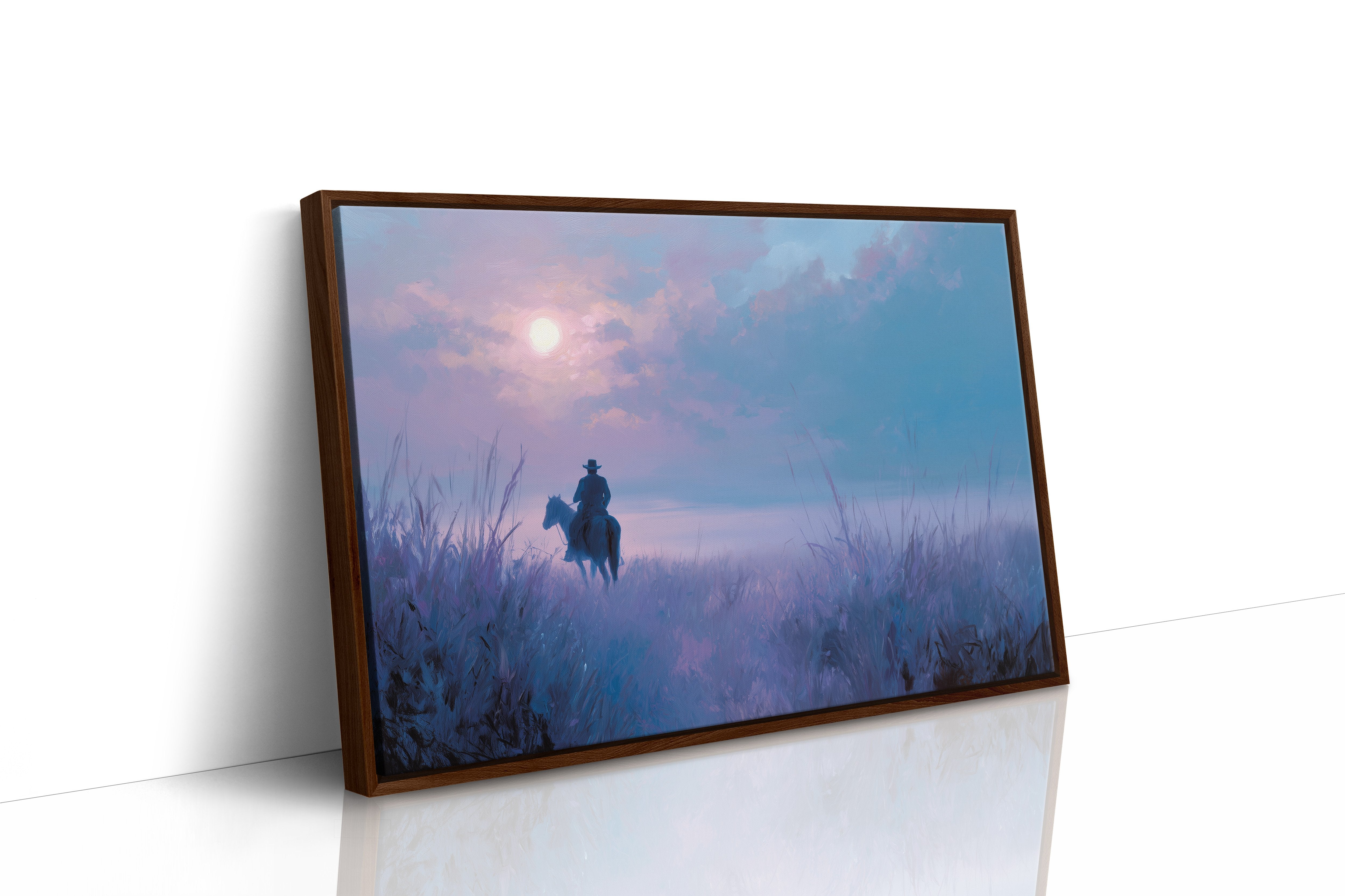 Twilight Rider Crosses Misty Waters