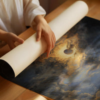 Eclipse Breaks Through Stormy Heavens