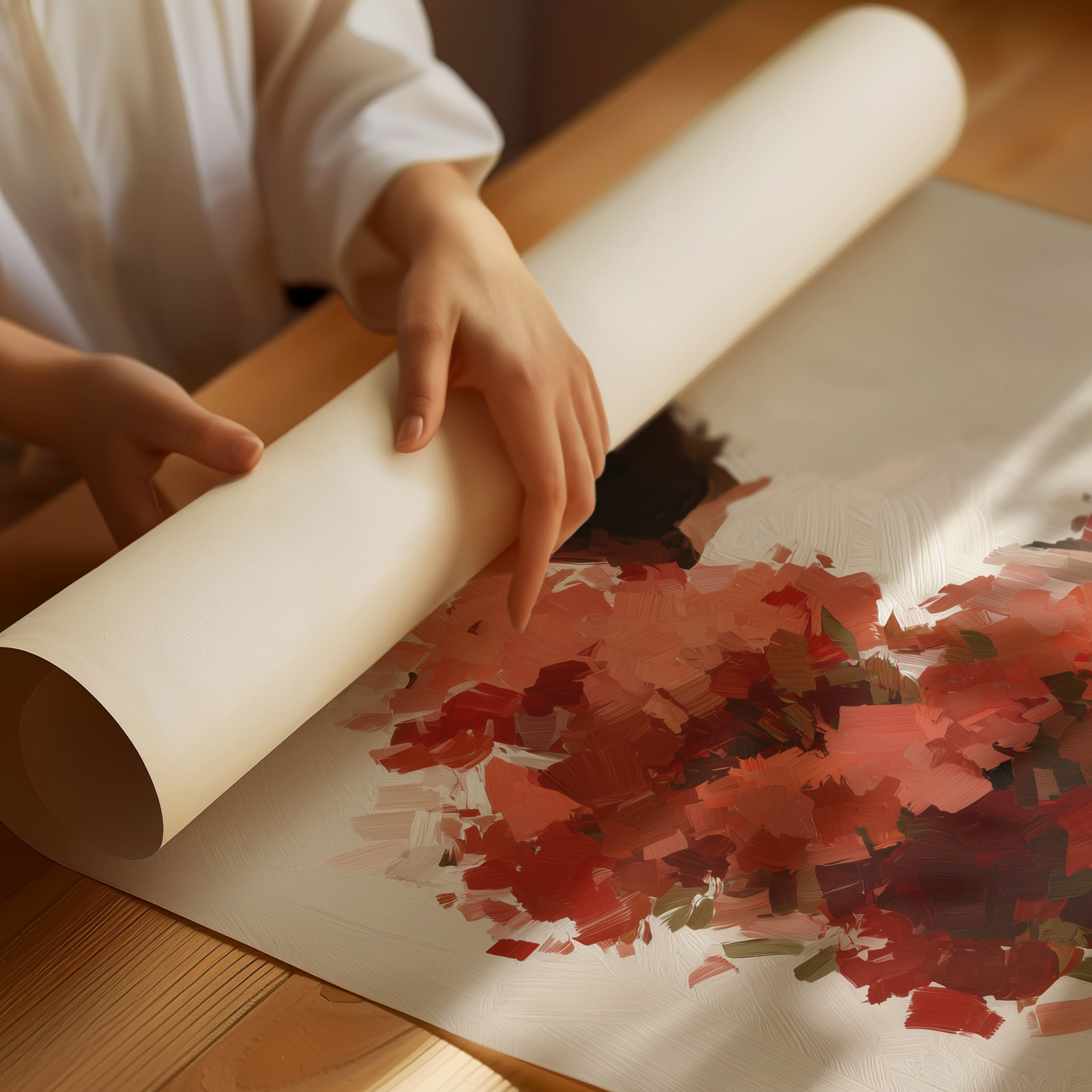 Vermilion Embrace: Bouquet of Memories