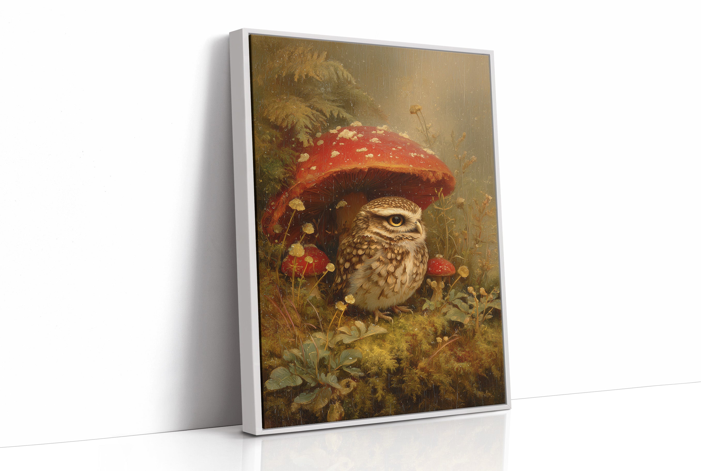 Woodland Sentinel Under Crimson Cap