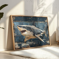 Deep Blue Tales On Weathered Wood