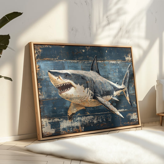 Deep Blue Tales On Weathered Wood