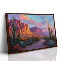 Desert Cliffs Catch Fire Above