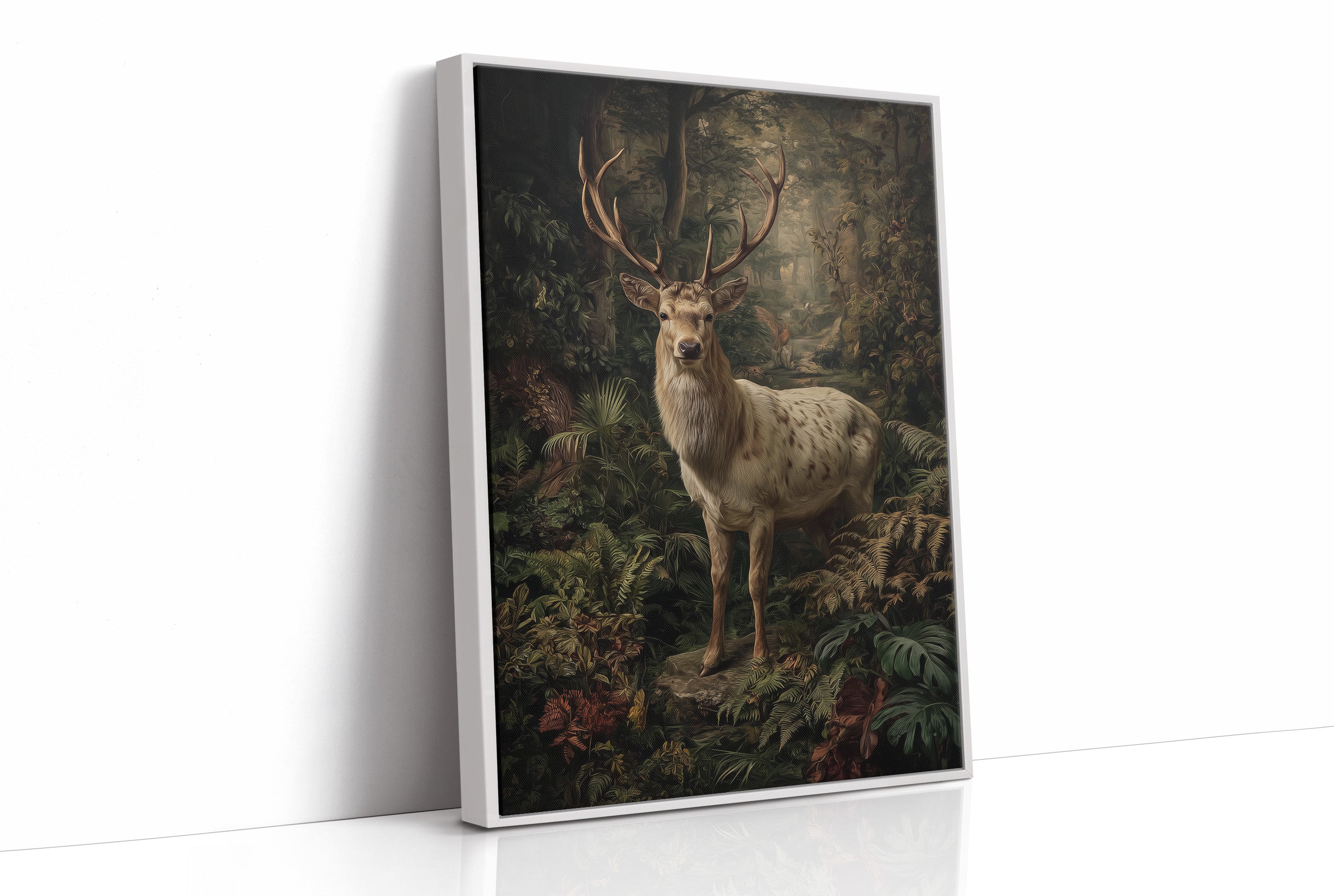 Noble Stag Among Ancient Ferns