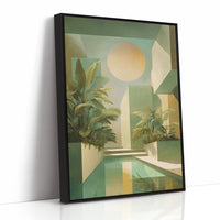 Palms Dance In Geometric Sunlight