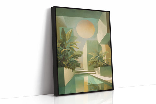 Palms Dance In Geometric Sunlight