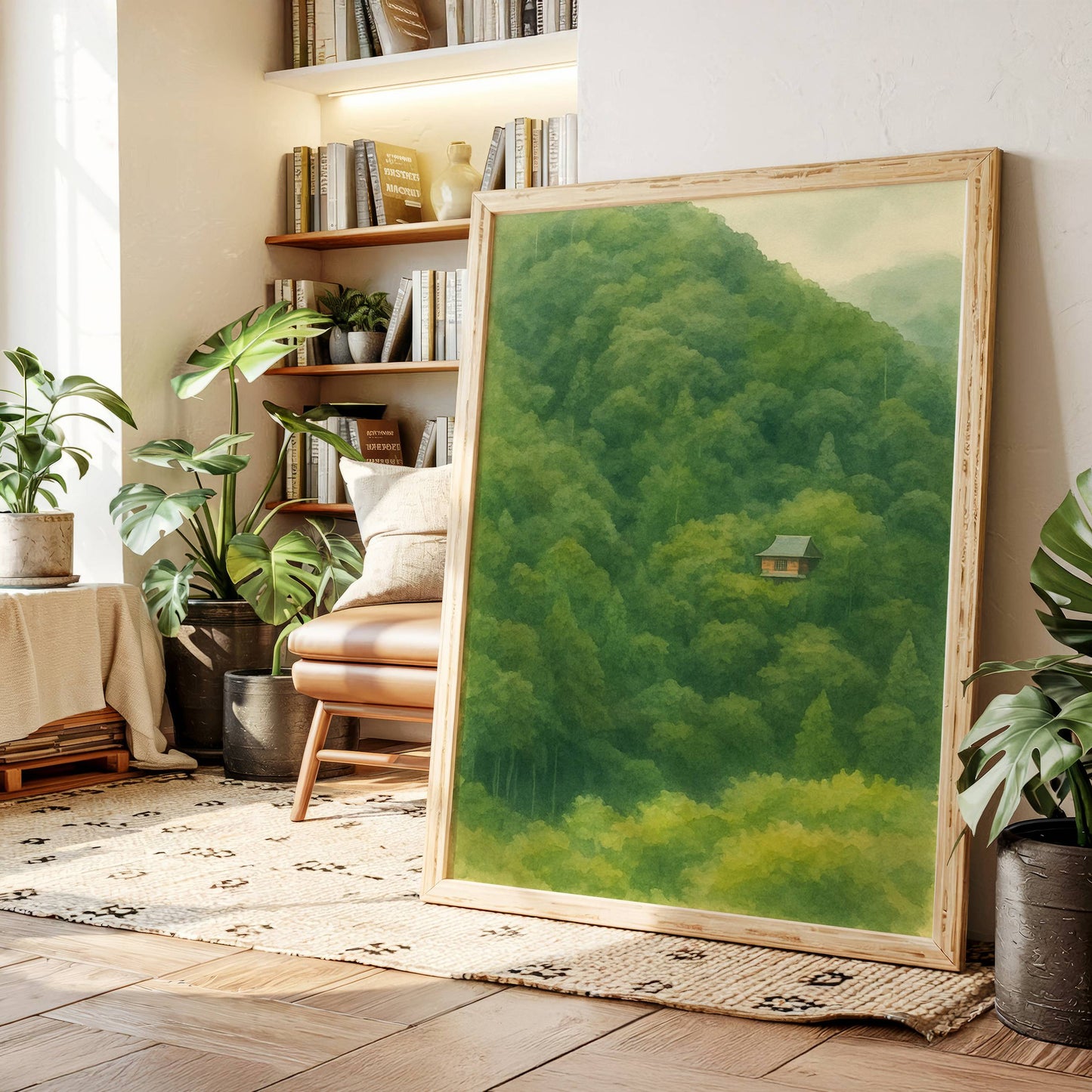 Solitary Temple Among Emerald Hills