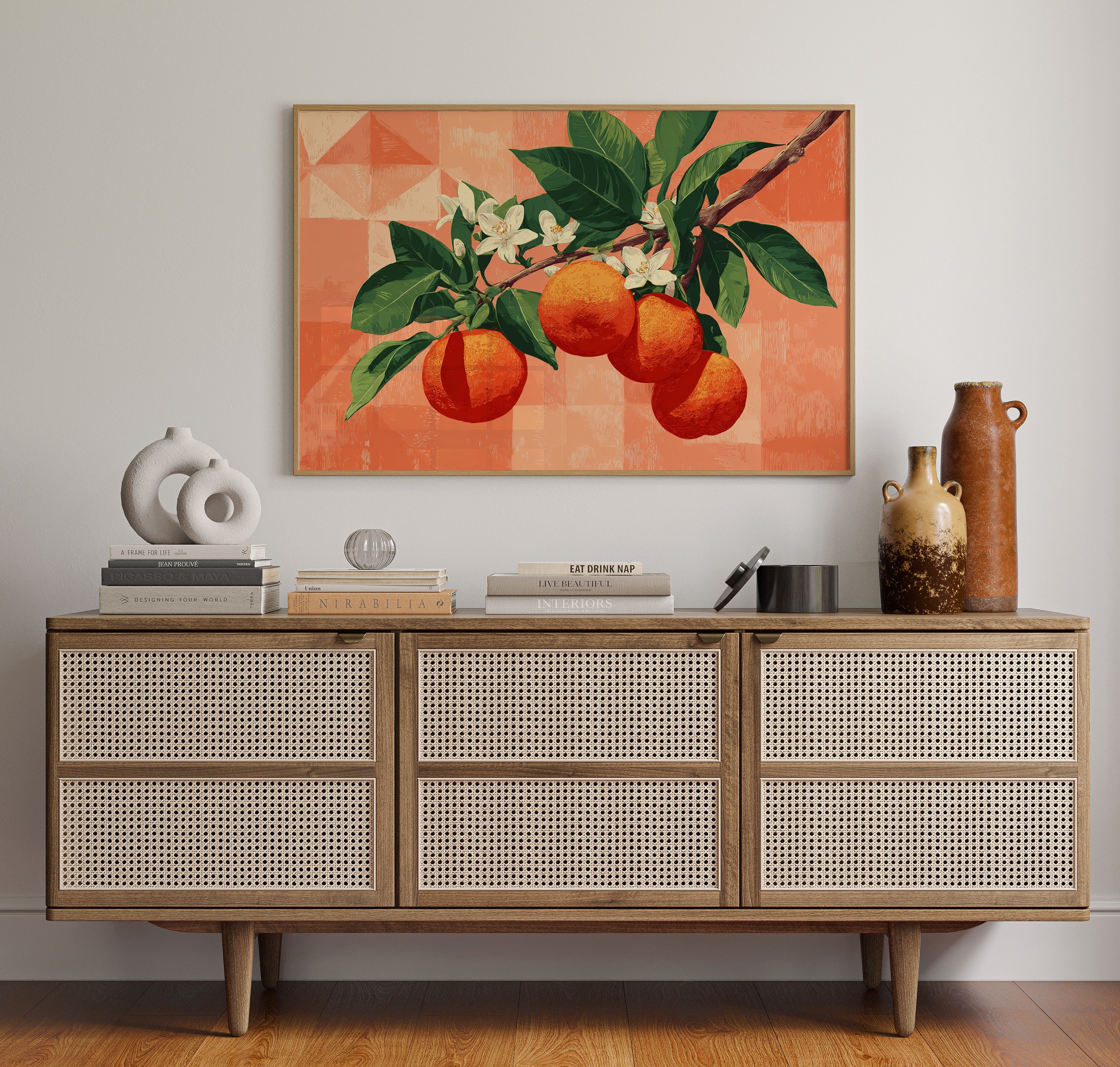 Citrus Blossoms Dance In Coral