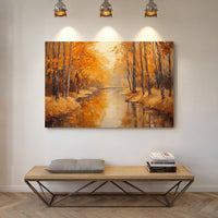 Autumn River Carries Golden Stories