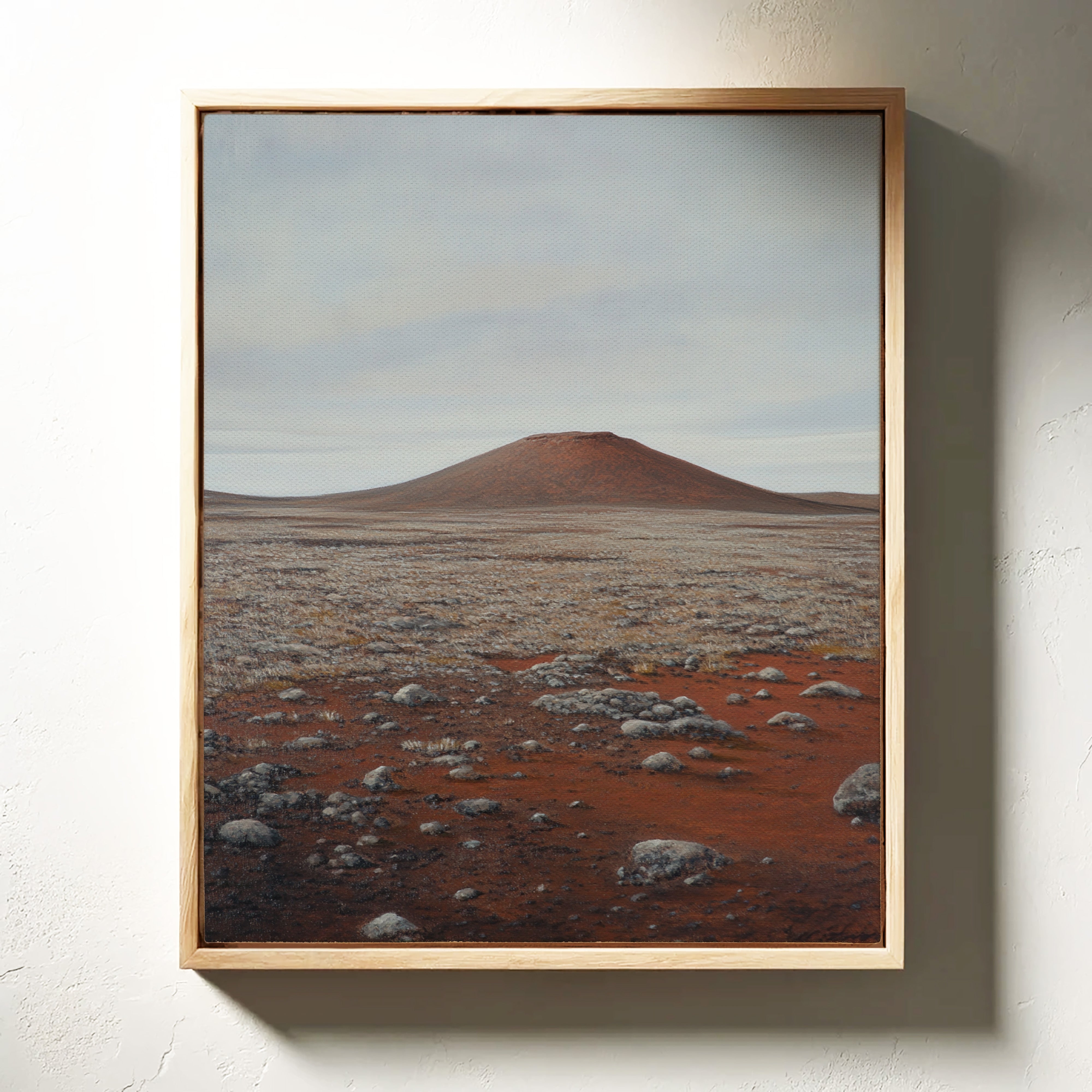 Solitary Peak In Rust And Stone