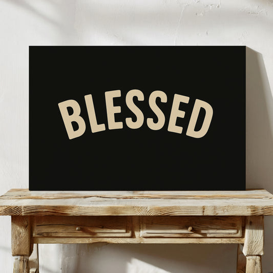 Blessed Minimalist Arch Text Print
